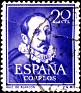Spain 1951 Literati 20 CTS Dark Purple Edifil 1074. Uploaded by Mike-Bell